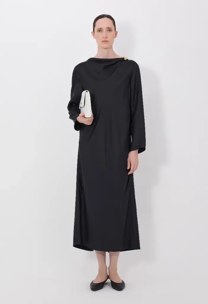 Zoya Draped Asymmetric Dress