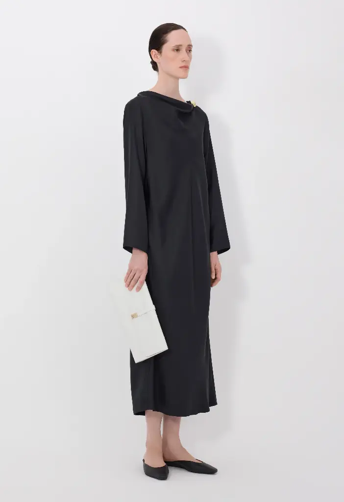 Zoya Draped Asymmetric Dress