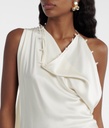 Rouleaux Detail Sleeveless Dress