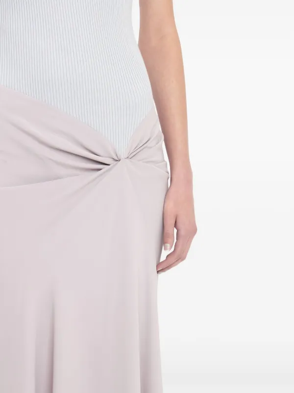 Knit-Detail Maxi Dress