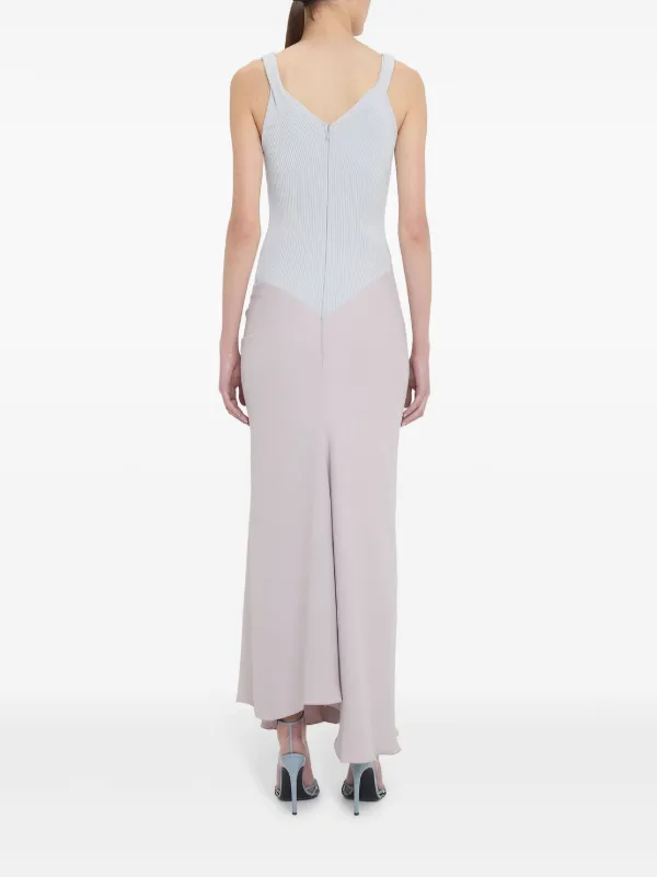 Knit-Detail Maxi Dress