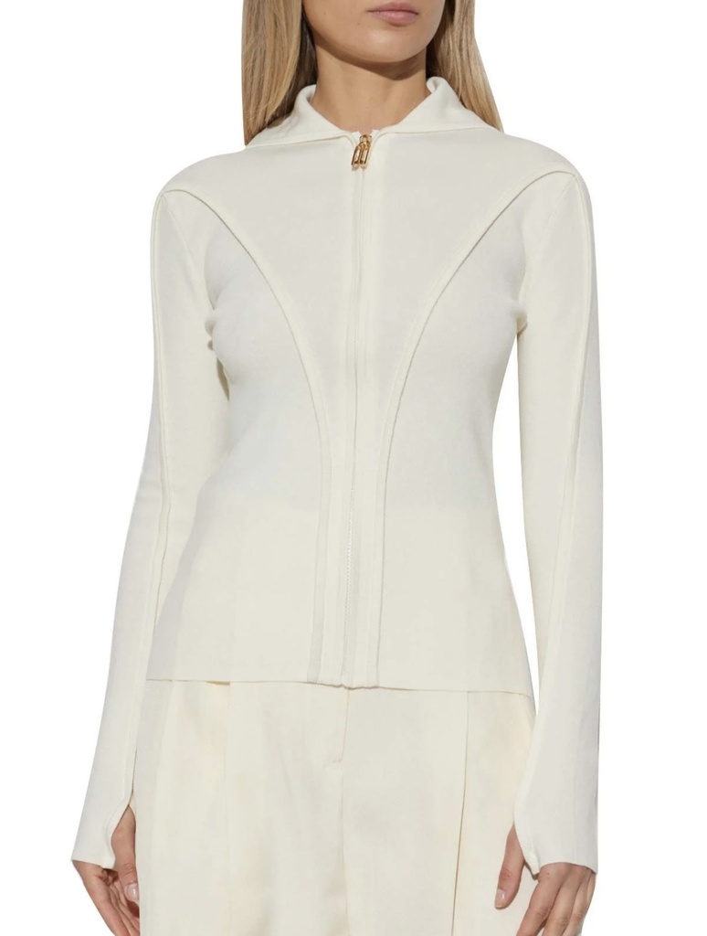 Piping Detail Hhooded Top