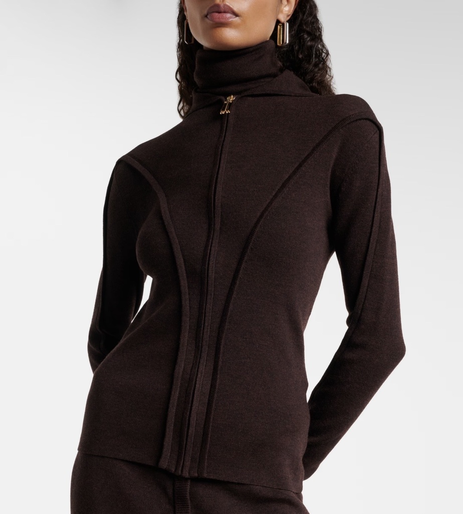 Piping Detail Hooded Top