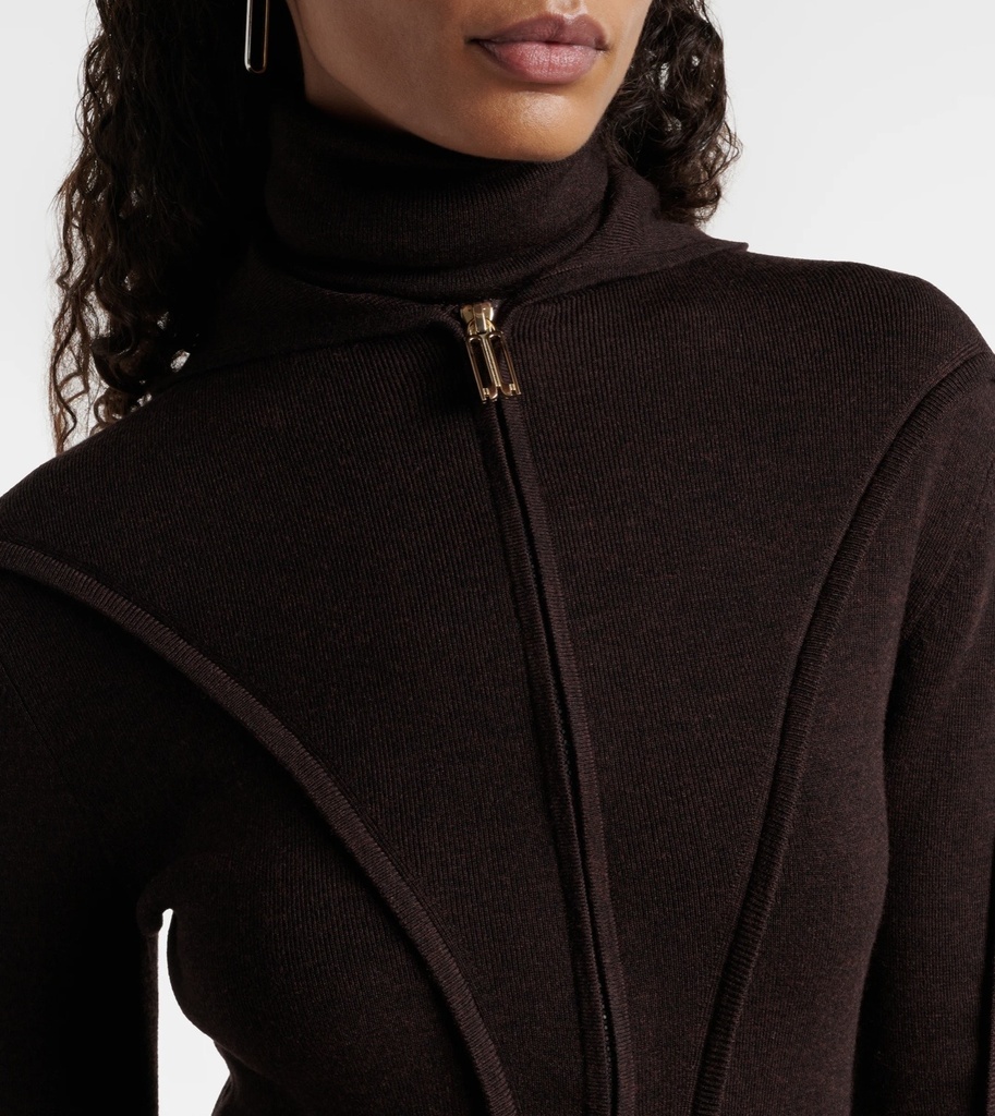 Piping Detail Hooded Top