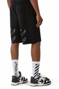 Scribble Diag Skate Sweatshort Black - White