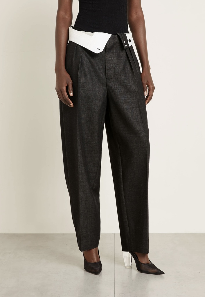 Double Waistband Detail Trouser