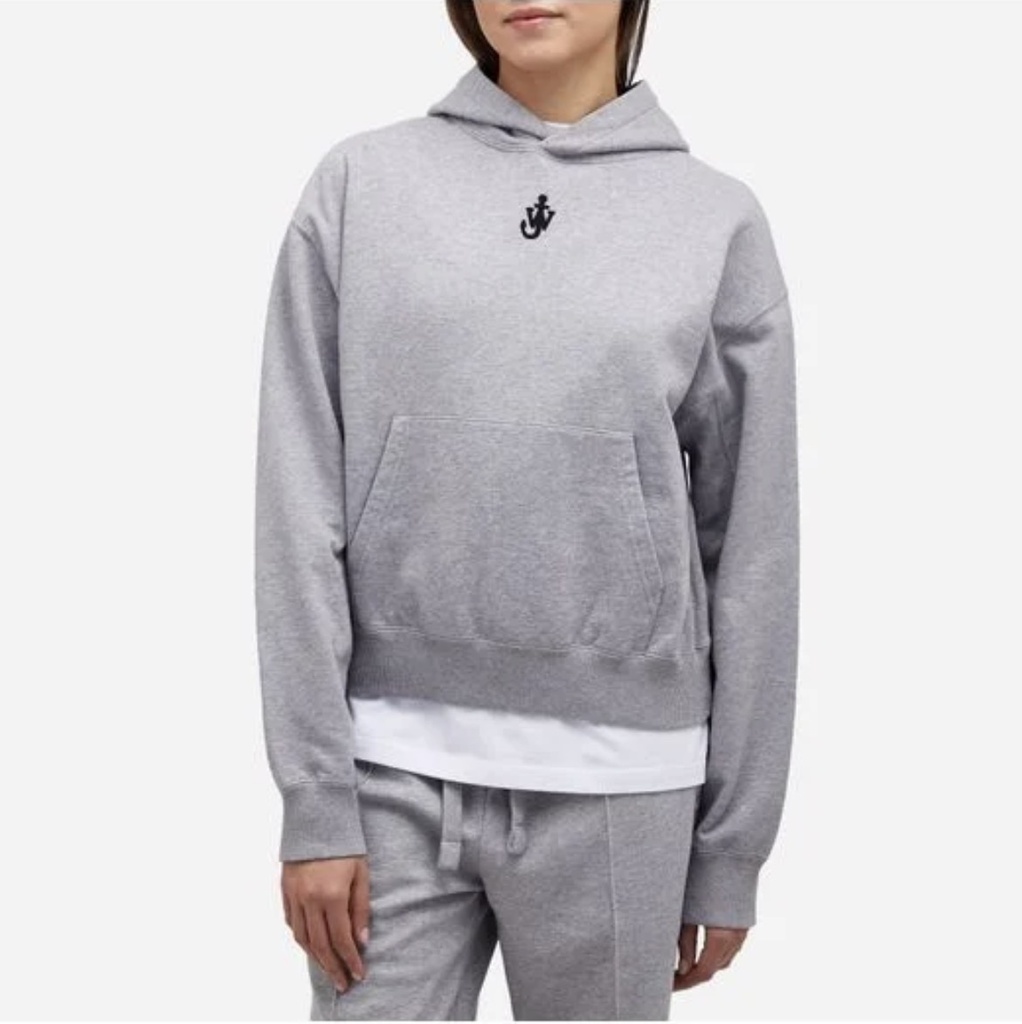 Anchor Logo Cropped Hoodie