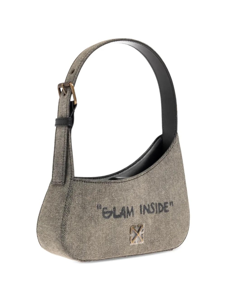 Jitney Quote Shoulder Bag in Dirty Grey