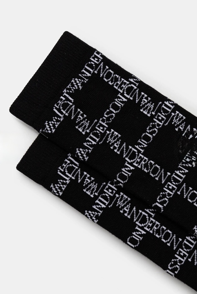 Logo Grid-Print Socks