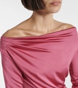 Off Shoulder Draped Grown