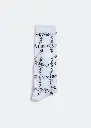 Logo Grid-Print Socks