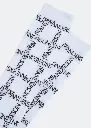 Logo Grid-Print Socks