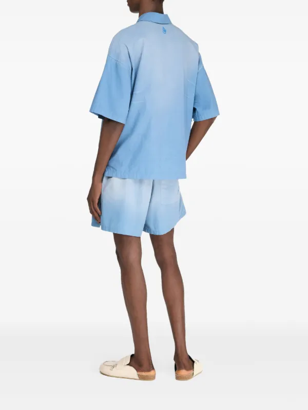 Logo Print Shorts Blue