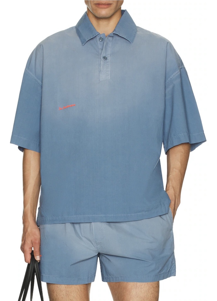 Short Sleeve Polo Shirt Light Bue