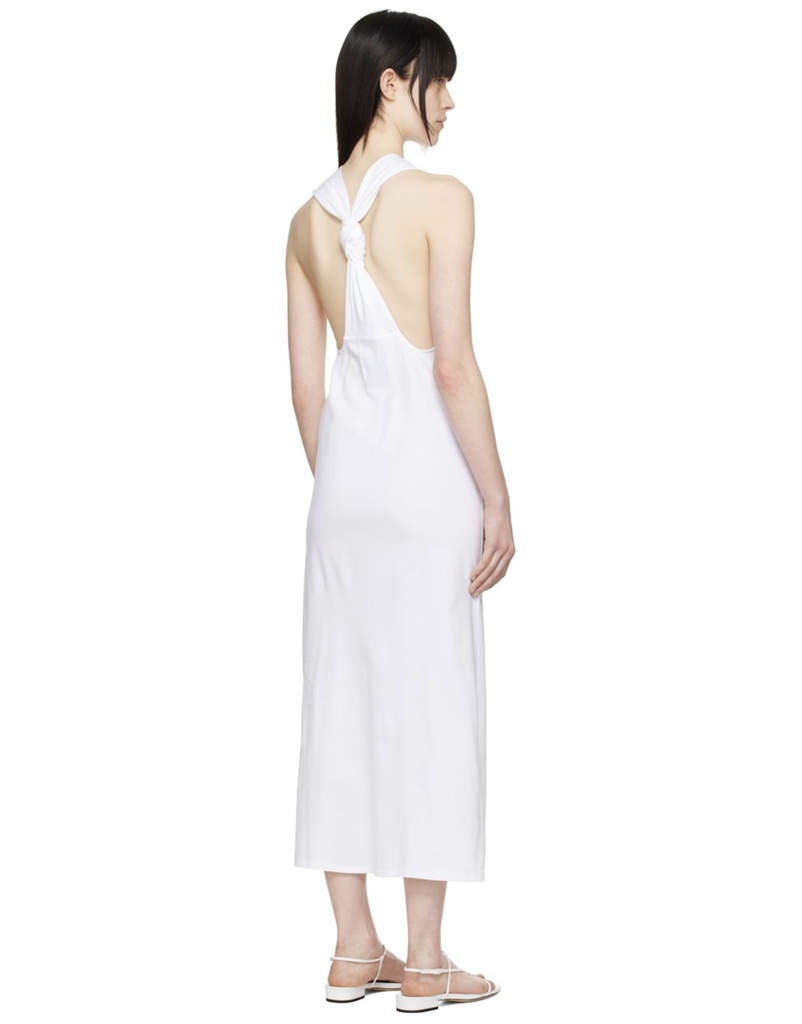 White Cotton Long Dress Rayna