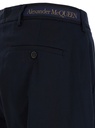 Chino Pants With Logo Lettering On Blue 