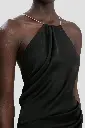 Chain Detail Halter Gown