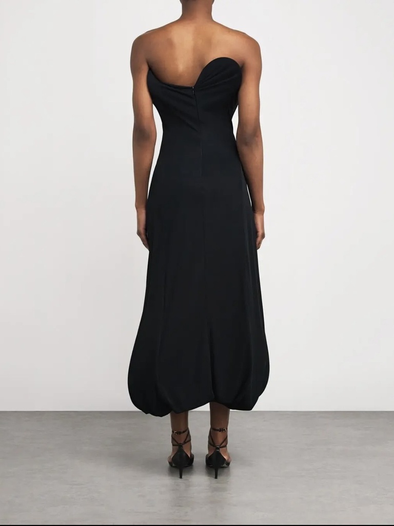 Strapless Wave Detail Gown