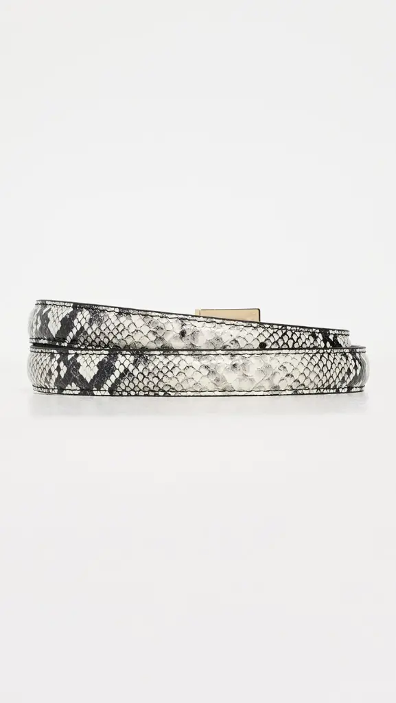 Nicola Belt - Black And White Snake 