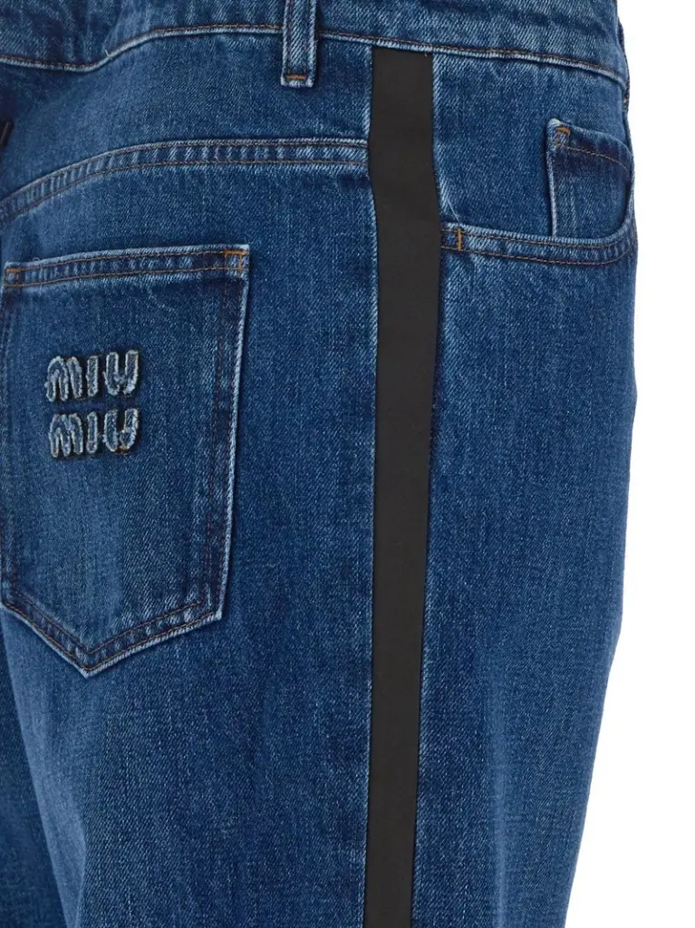 Black Denim Jeans With Band