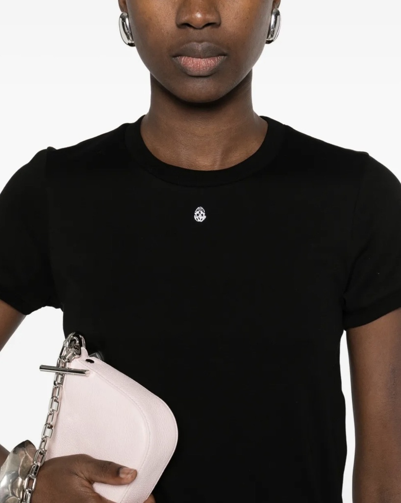 T-shirt with embroidered logo black