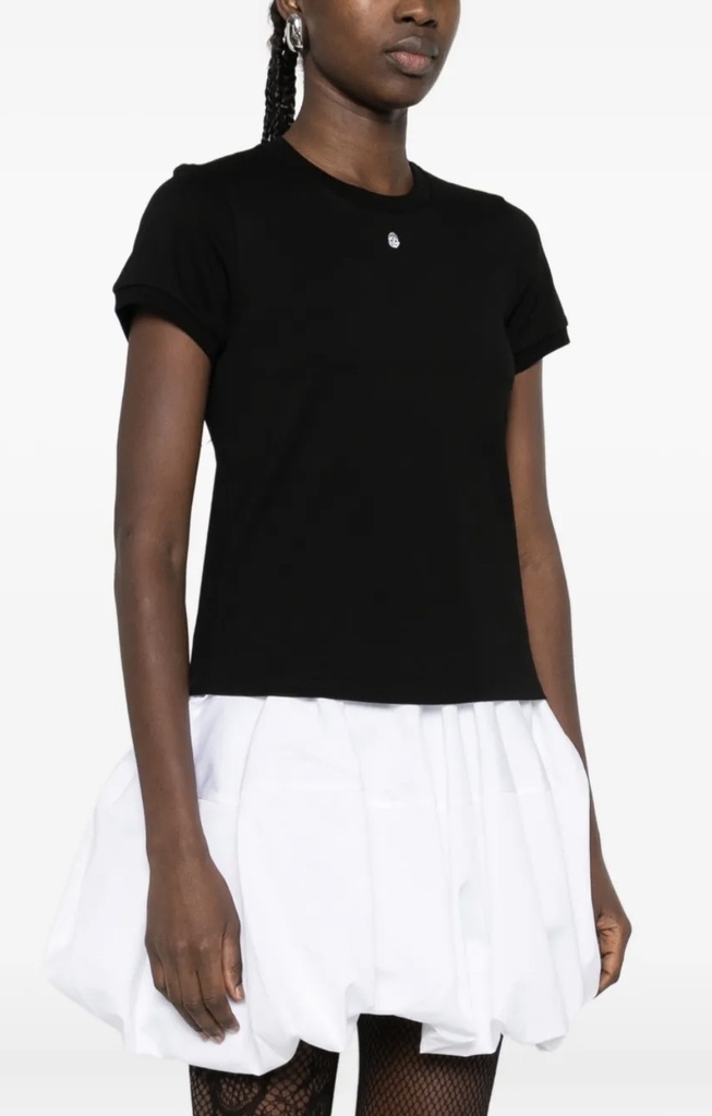 T-shirt with embroidered logo black