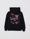 DIAG POP HEART HOODIE BLACK - RED