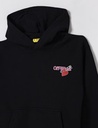 DIAG POP HEART HOODIE BLACK - RED
