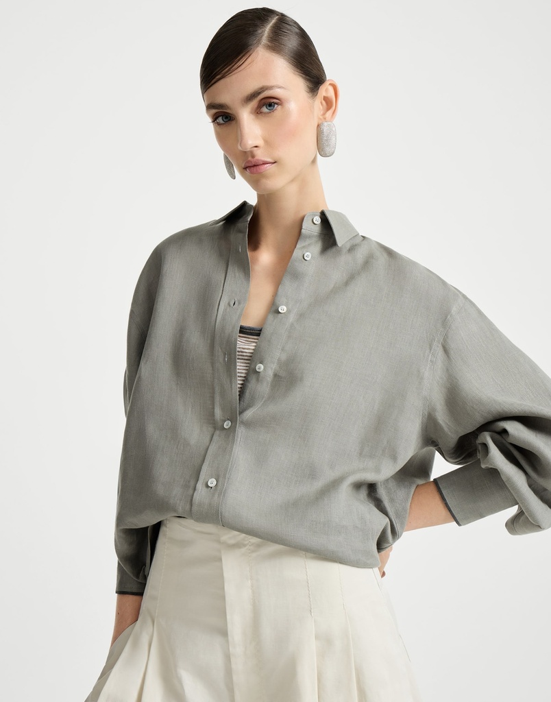 Linen Shirt With Monili
