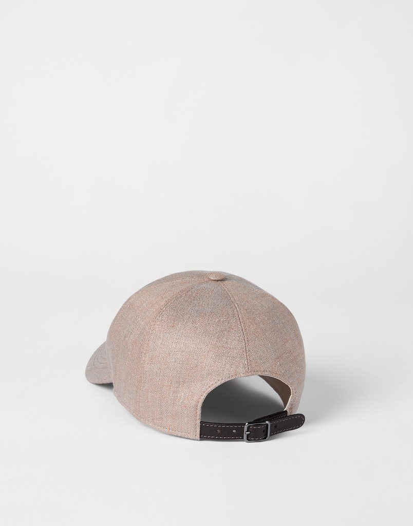 Sparkling Linen Twill Baseball Cap With Logo