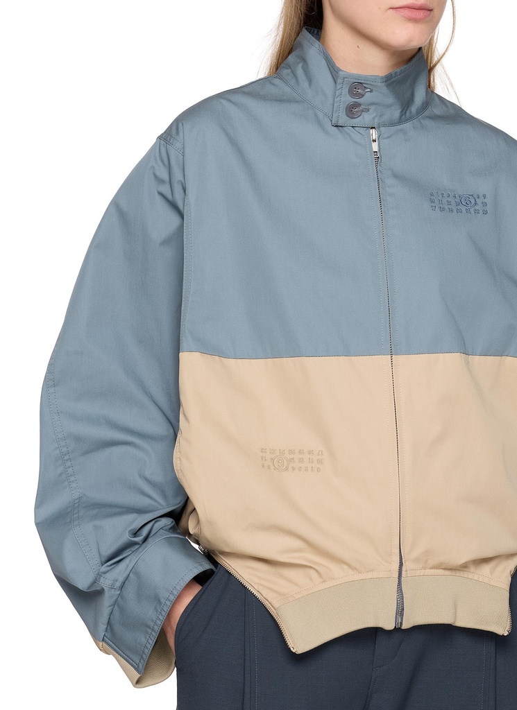 Mirrored Two- Tone Zip Jacket