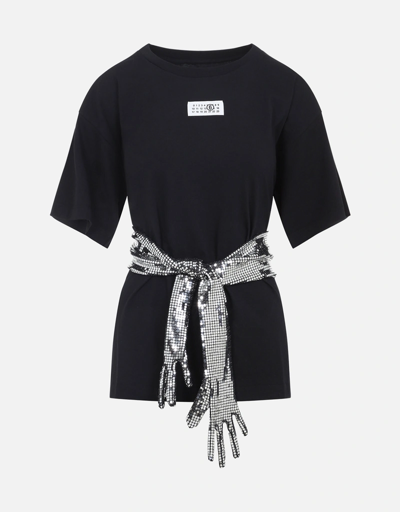 Cotton T-Shirt With Gloves