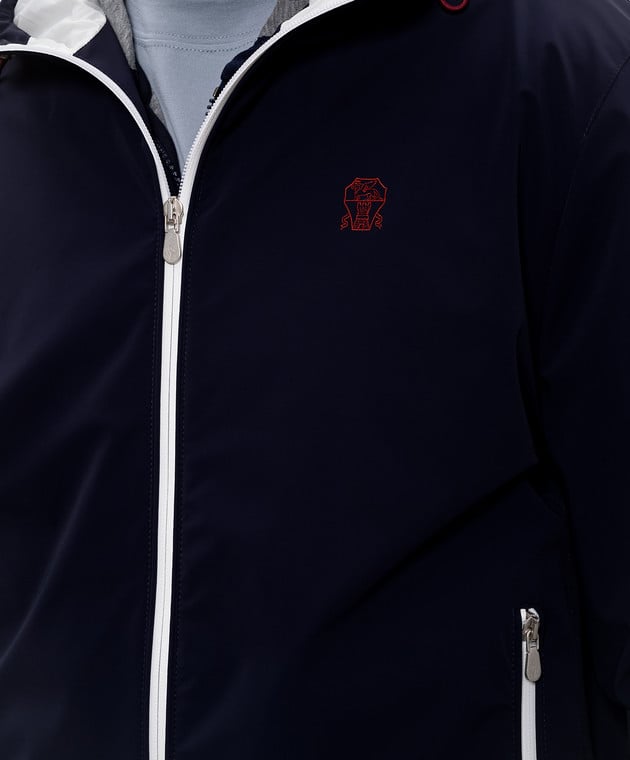 Bonded Nylon Hooded Outerwear Jacket With Logo