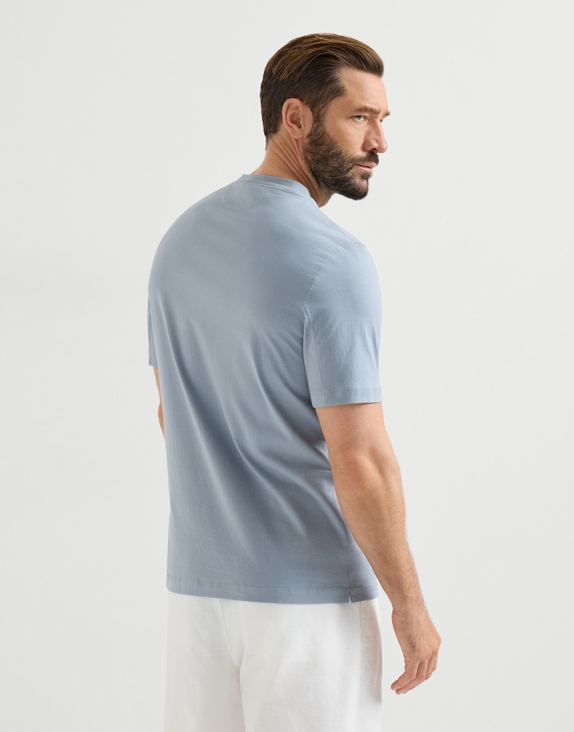 Cotton Jersey Crew Neck T-Shirt With Logo