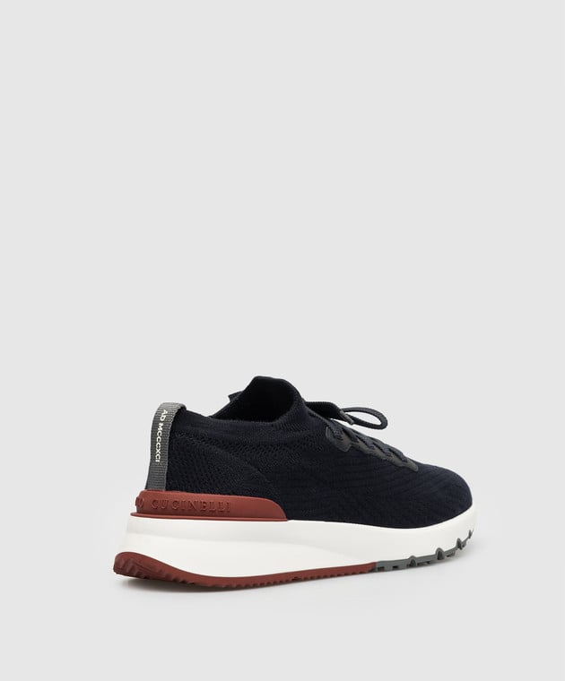 Cotton Knit And Semi-Polished Calfskin Runners