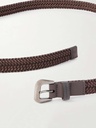Stretch Cotton Braided Belt With Shiny Loop