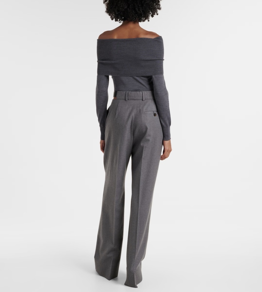 Dropped Waist Straight Leg Classic Tailoring 