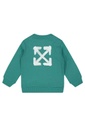 Arrow Sponge Crewneck Teal - White
