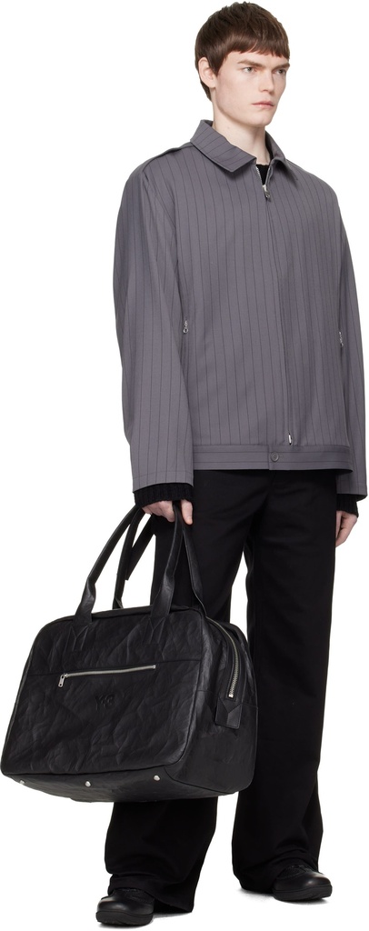 Y-3 Pinstripe Refined Wool Chore Coat