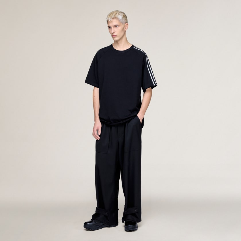 Y-3 Raw Edge 3-Stripes Short Sleeve Tee
