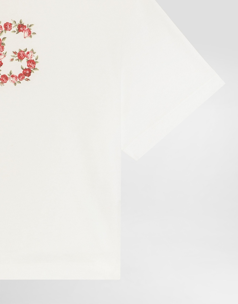 Jersey T-Shirt With DG Logo Print