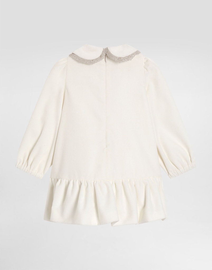 Smooth Velvet Dress With Culotte