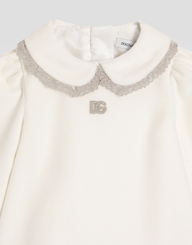 Smooth Velvet Dress With Culotte