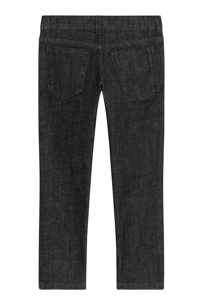 5 Pocket Denim Trousers With Embroidery