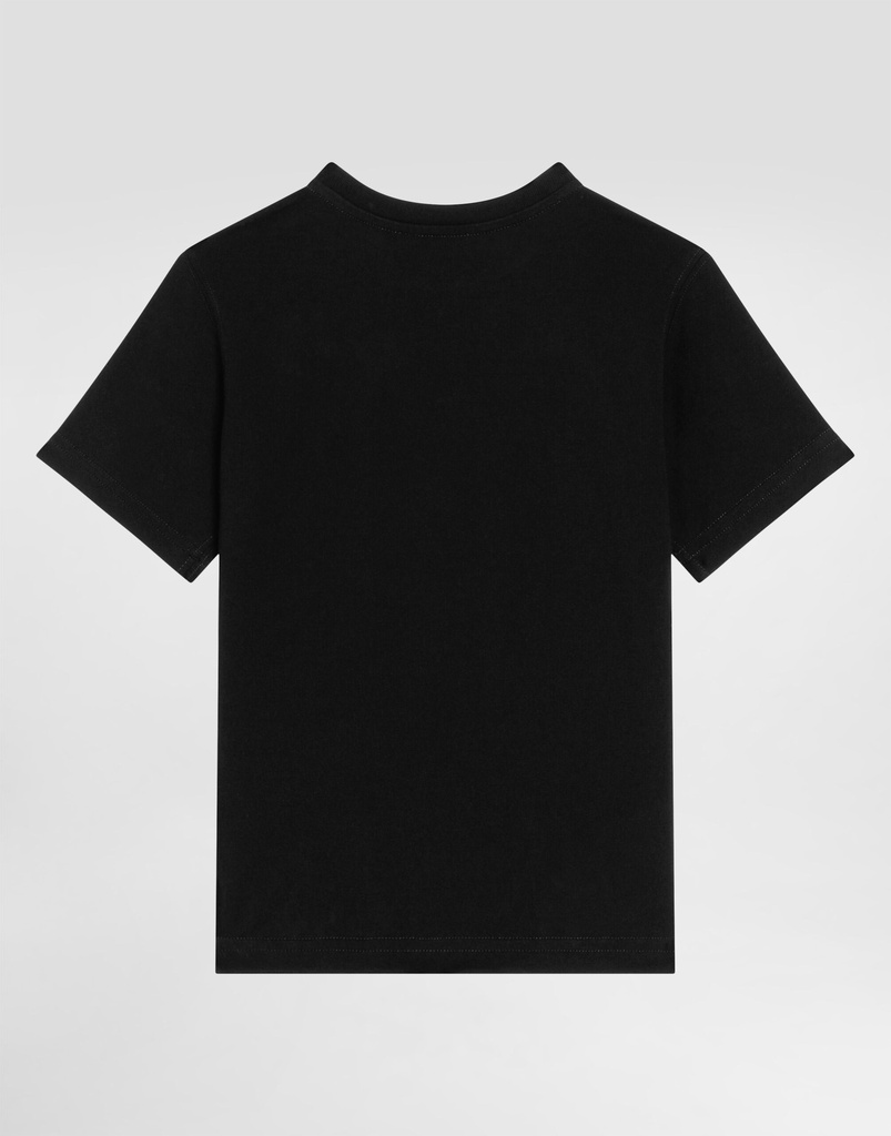 Short Sleeved Jersey T-Shirt With Dolce&Gabbana Print