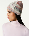 Wool Blend Pastel Striped Beanie
