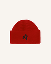 Knitted Wool Ribbed Star Beanie