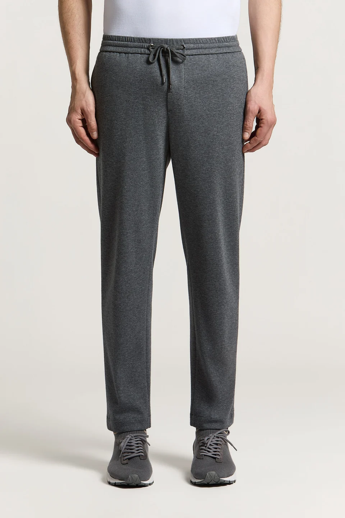Cotton Blend Interlock Jogger Pants
