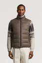 Down Vest in Pure Wool Flannel