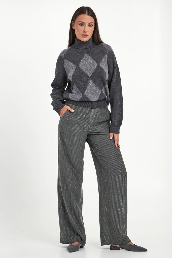 Wool Blend Sweater with Sequins